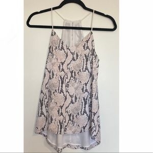 Express pink snake print dressy tank. Size XS.